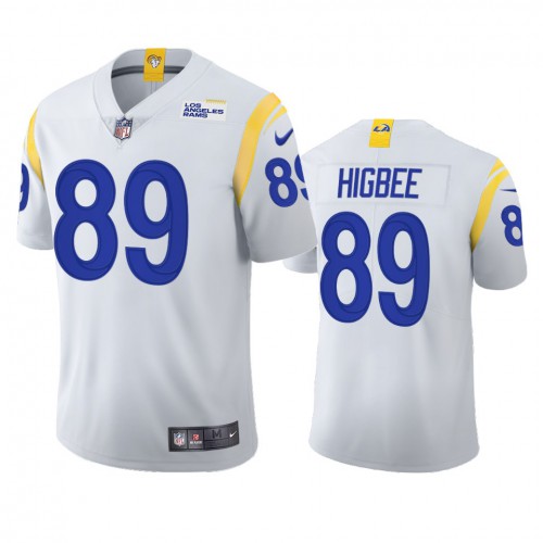 Los Angeles Los Angeles Rams #89 Tyler Higbee Men's 2021 Vapor Limited Jersey - White Men's cheap jerseys for sale - CheapJerseys.Shop