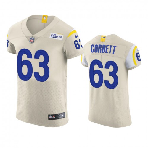 Los Angeles Los Angeles Rams #63 Austin Corbett Men's Vapor Elite Player Jersey - Bone Men's cheap jerseys for sale - CheapJerseys.Shop