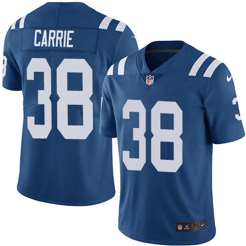 Indianapolis Colts #38 T.J. Carrie Royal Blue Team Color Youth Stitched Vapor Untouchable Limited Jersey Youth cheap jerseys for sale - CheapJerseys.Shop
