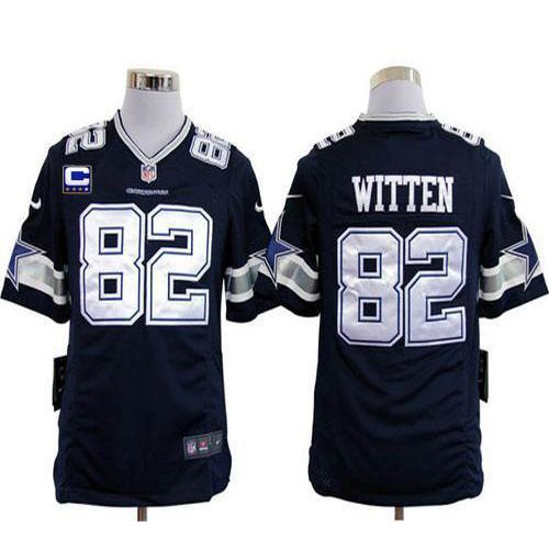Dallas Cowboys #82 Jason Witten Navy Blue Team Color With C Patch Men's Stitched Game Jersey Men's cheap jerseys for sale - CheapJerseys.Shop