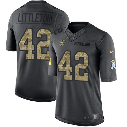 Las Vegas Raiders #42 Cory Littleton Black Youth Stitched Limited 2016 Salute to Service Jersey Youth cheap jerseys for sale - CheapJerseys.Shop
