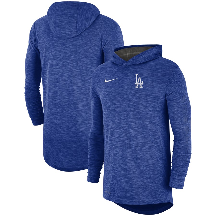 Los Angeles Dodgers Performance Slub Pullover Hoodie Royal cheap jerseys for sale - CheapJerseys.Shop