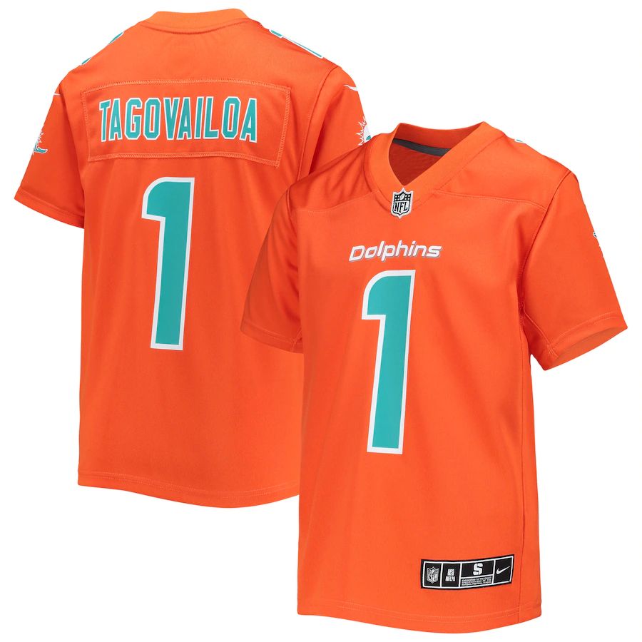 Miami Dolphins #1 Tua Tagovailoa Youth Orange Inverted Team Game Jersey cheap jerseys for sale - CheapJerseys.Shop