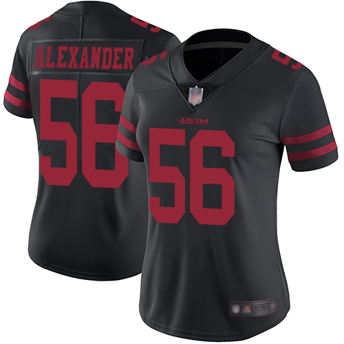 San Francisco 49ers #56 Kwon Alexander Black Alternate Women's Stitched Vapor Untouchable Limited Jersey Womens cheap jerseys for sale - CheapJerseys.Shop
