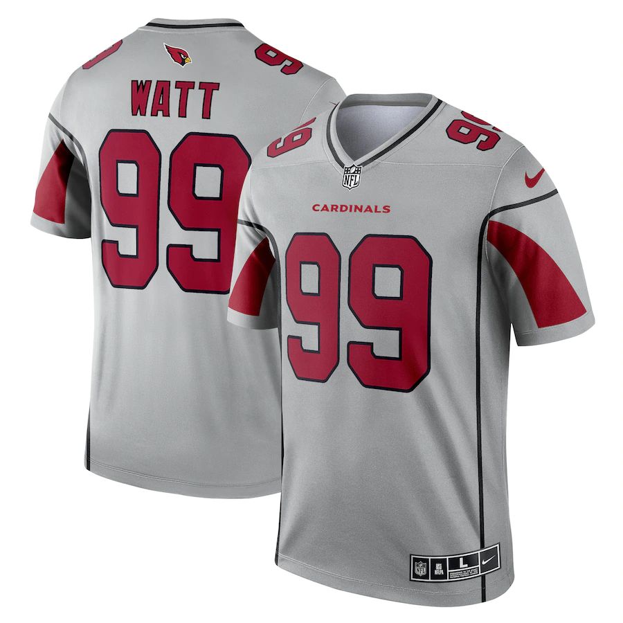 Arizona Cardinals #99 J.J. Watt Men's Silver Inverted Legend Jersey cheap jerseys for sale - CheapJerseys.Shop