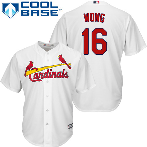 St.Louis Cardinals #16 Kolten Wong White Cool Base Stitched Youth Jersey Youth cheap jerseys for sale - CheapJerseys.Shop