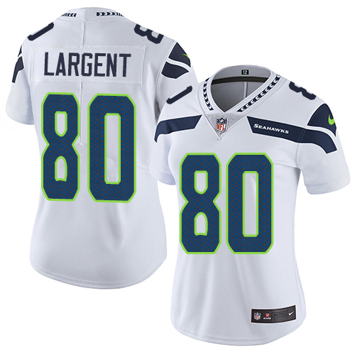 Seahawks #80 Steve Largent White Women's Stitched Vapor Untouchable Limited Jersey cheap jerseys for sale - CheapJerseys.Shop