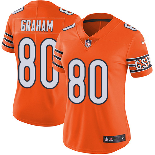 Chicago Bears #80 Jimmy Graham Orange Women's Stitched Limited Rush Jersey Womens cheap jerseys for sale - CheapJerseys.Shop