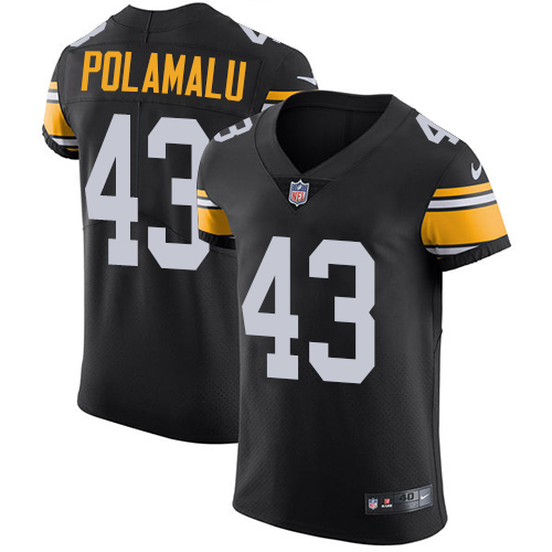 Steelers #43 Troy Polamalu Black Alternate Men's Stitched Vapor Untouchable Elite Jersey cheap jerseys for sale - CheapJerseys.Shop