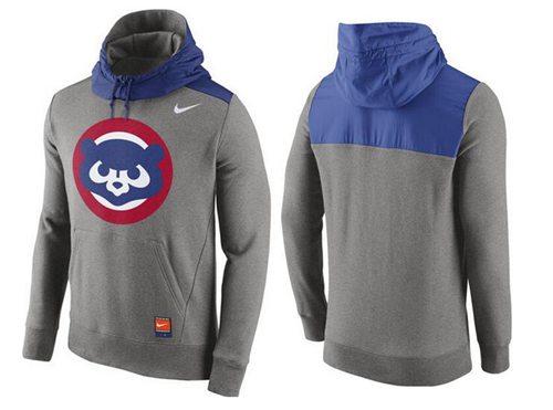 Men's Chicago Cubs Gray Cooperstown Collection Hybrid Pullover Hoodie_1 cheap jerseys for sale - CheapJerseys.Shop
