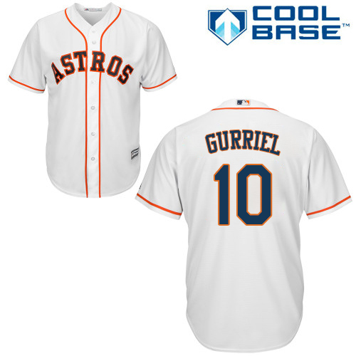 Houston Astros #10 Yuli Gurriel White Cool Base Stitched Youth Jersey Youth cheap jerseys for sale - CheapJerseys.Shop