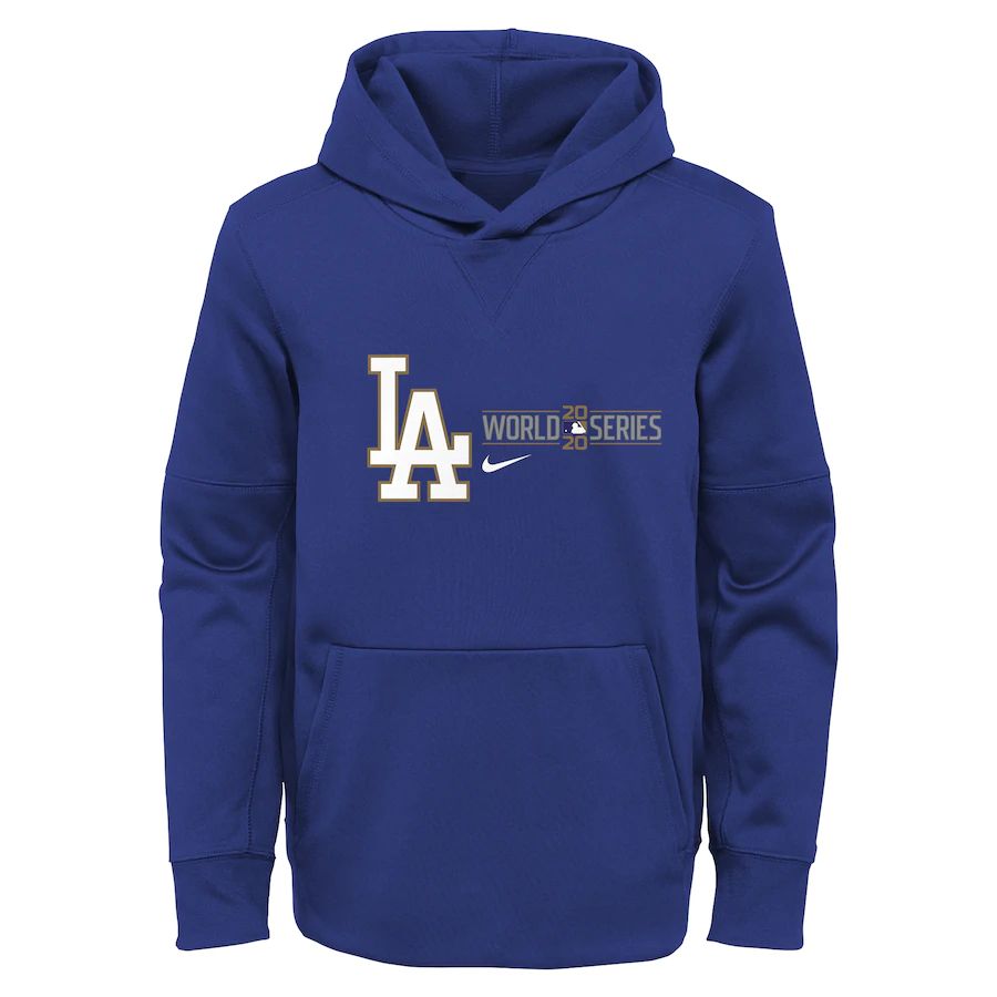 Los Angeles Dodgers Youth 2020 World Series Bound Authentic Collection Pullover Hoodie Royal cheap jerseys for sale - CheapJerseys.Shop