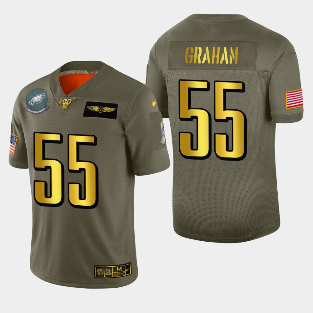 Philadelphia Eagles #55 Brandon Graham Men's Olive Gold 2019 Salute To Service Limited 100 Jersey cheap jerseys for sale - CheapJerseys.Shop