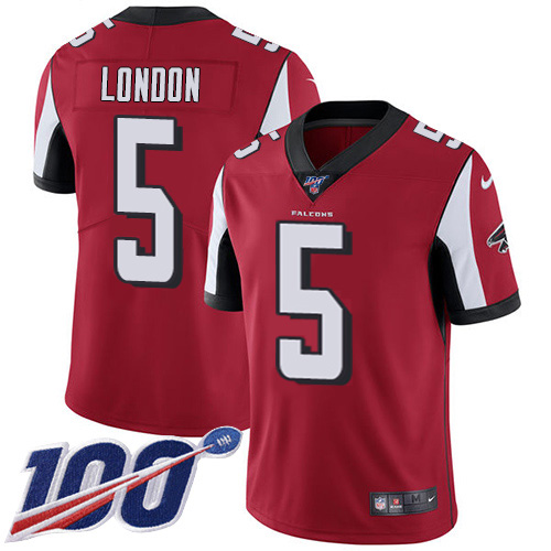 Falcons #5 Drake London Red Team Color Stitched Youth 100th Season Vapor Untouchable Limited Jersey cheap jerseys for sale - CheapJerseys.Shop