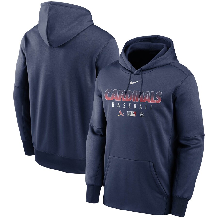 Men's St. Louis Cardinals Navy Authentic Collection Therma Performance Pullover Hoodie cheap jerseys for sale - CheapJerseys.Shop