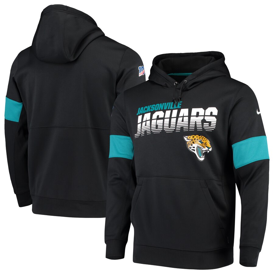 Jacksonville Jaguars Sideline Team Logo Performance Pullover Hoodie Black cheap jerseys for sale - CheapJerseys.Shop