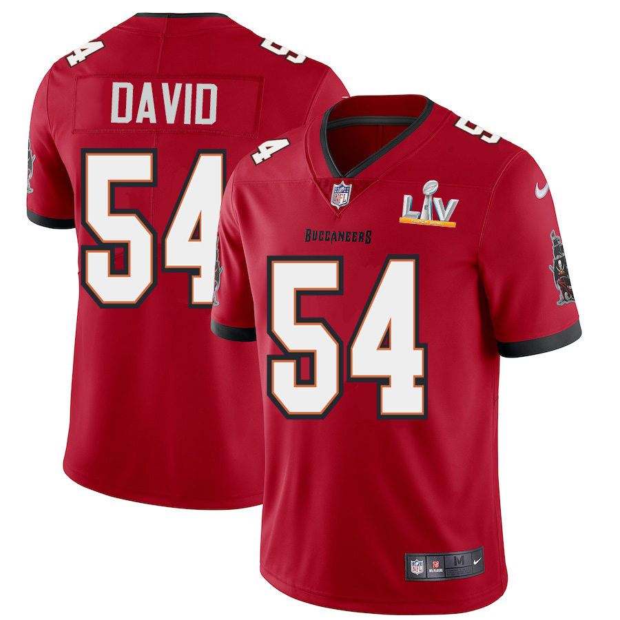 Tampa Bay Buccaneers #54 Lavonte David Men's Super Bowl LV Bound Red Vapor Limited Jersey cheap jerseys for sale - CheapJerseys.Shop