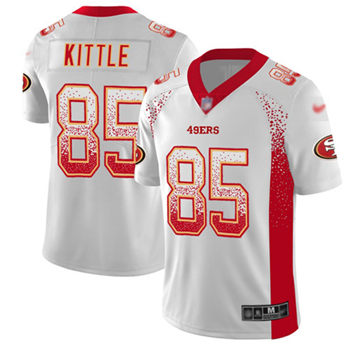 49ers #85 George Kittle White Men's Stitched Limited Rush Drift Fashion Jersey cheap jerseys for sale - CheapJerseys.Shop