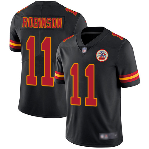Kansas City Chiefs #11 Demarcus Robinson Black Men's Stitched Limited Rush Jersey Men's cheap jerseys for sale - CheapJerseys.Shop