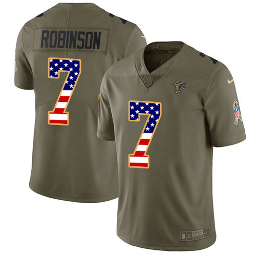 Falcons #7 Bijan Robinson Olive/USA Flag Stitched Youth Limited 2017 Salute To Service Jersey cheap jerseys for sale - CheapJerseys.Shop