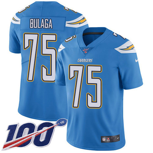 Los Angeles Chargers #75 Bryan Bulaga Electric Blue Alternate Youth Stitched 100th Season Vapor Untouchable Limited Jersey Youth cheap jerseys for sale - CheapJerseys.Shop