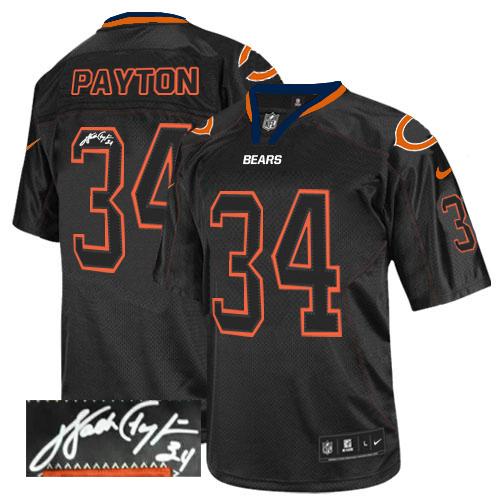 Bears #34 Walter Payton Lights Out Black Men's Stitched Elite Autographed Jersey cheap jerseys for sale - CheapJerseys.Shop