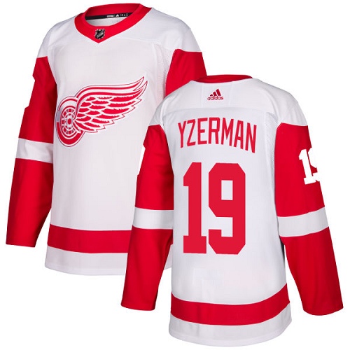 Detroit Red Wings #19 Steve Yzerman White Road Authentic Stitched Jersey Men's cheap jerseys for sale - CheapJerseys.Shop