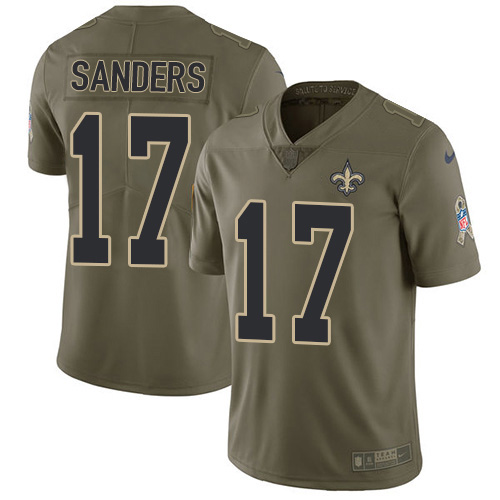 New Orleans Saints #17 Emmanuel Sanders Olive Men's Stitched Limited 2017 Salute To Service Jersey Men's cheap jerseys for sale - CheapJerseys.Shop