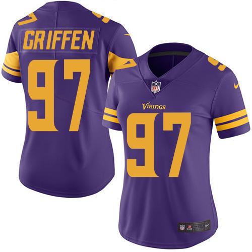 Minnesota Vikings #97 Everson Griffen Purple Women's Stitched Limited Rush Jersey Womens cheap jerseys for sale - CheapJerseys.Shop