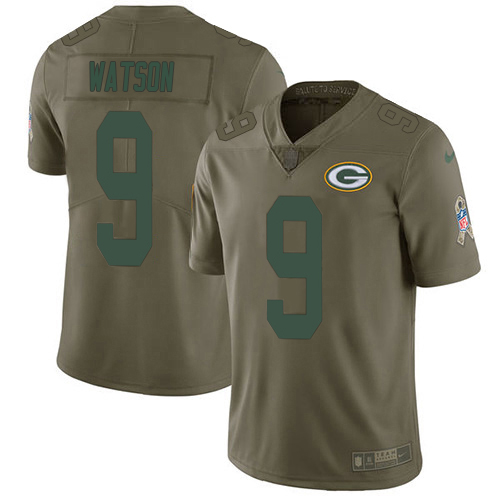Packers #9 Christian Watson Olive Men's Stitched Limited 2017 Salute To Service Jersey cheap jerseys for sale - CheapJerseys.Shop