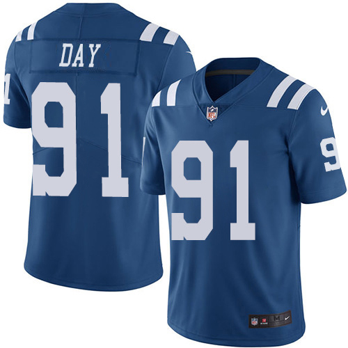 Indianapolis Colts #91 Sheldon Day Royal Blue Men's Stitched Limited Rush Jersey Men's cheap jerseys for sale - CheapJerseys.Shop