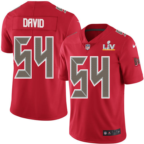 Buccaneers #54 Lavonte David Red Youth Super Bowl LV Bound Stitched Limited Rush Jersey cheap jerseys for sale - CheapJerseys.Shop