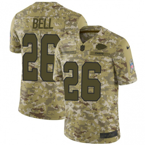 Kansas City Chiefs #26 Le'Veon Bell Camo Men's Stitched Limited 2018 Salute To Service Jersey Men's cheap jerseys for sale - CheapJerseys.Shop