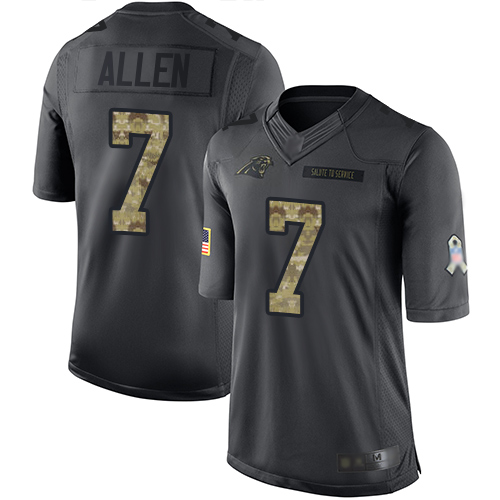 Carolina Panthers #7 Kyle Allen Black Men's Stitched Limited 2016 Salute to Service Jersey Men's cheap jerseys for sale - CheapJerseys.Shop
