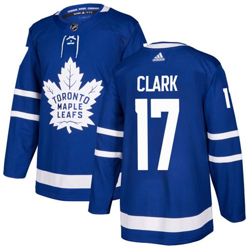 Maple Toronto Maple Leafs #17 Wendel Clark Blue Home Authentic Stitched Jersey Men's cheap jerseys for sale - CheapJerseys.Shop