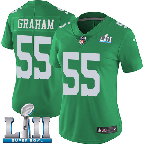 Eagles #55 Brandon Graham Green Super Bowl LII Women's Stitched Limited Rush Jersey cheap jerseys for sale - CheapJerseys.Shop