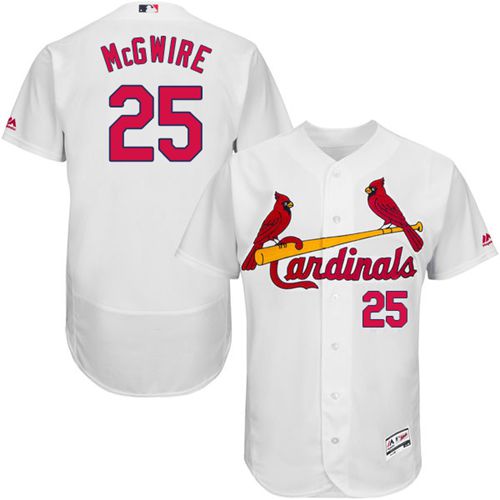 St.Louis Cardinals #25 Mark McGwire White Flexbase Authentic Collection Stitched Jersey Men's cheap jerseys for sale - CheapJerseys.Shop
