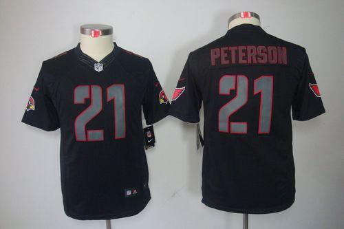 Cardinals #21 Patrick Peterson Black Impact Youth Stitched Limited Jersey cheap jerseys for sale - CheapJerseys.Shop
