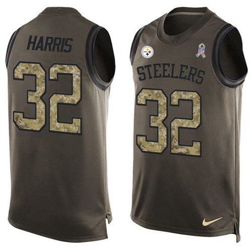 Steelers #32 Franco Harris Green Men's Stitched Limited Salute To Service Tank Top Jersey cheap jerseys for sale - CheapJerseys.Shop
