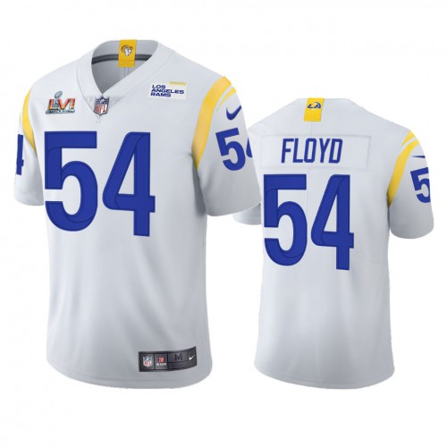 Los Angeles Los Angeles Rams #54 Leonard Floyd Men's Super Bowl LVI Patch 2021 Vapor Limited Jersey - White Men's cheap jerseys for sale - CheapJerseys.Shop