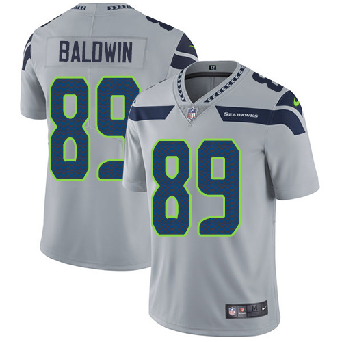 Seattle Seahawks #89 Doug Baldwin Grey Alternate Men's Stitched Vapor Untouchable Limited Jersey Men's cheap jerseys for sale - CheapJerseys.Shop