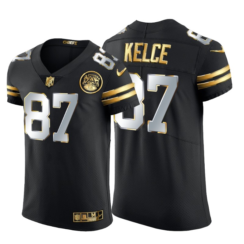 Kansas City Chiefs #87 Travis Kelce Men's Black Edition Vapor Untouchable Elite Jersey cheap jerseys for sale - CheapJerseys.Shop