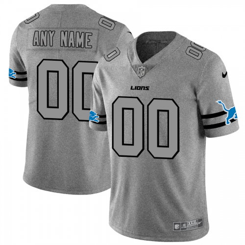 Detroit Lions Custom Men's Gray Gridiron II Vapor Untouchable Limited Jersey cheap jerseys for sale - CheapJerseys.Shop