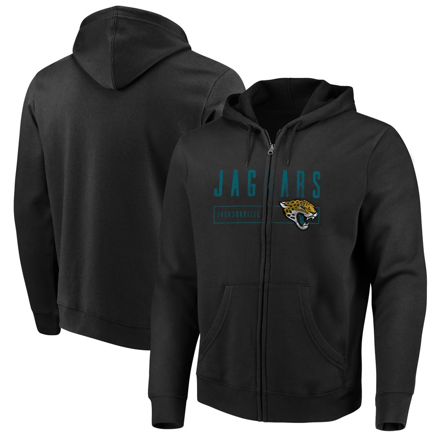 Jacksonville Jaguars Majestic Hyper Stack Full-Zip Hoodie Black cheap jerseys for sale - CheapJerseys.Shop