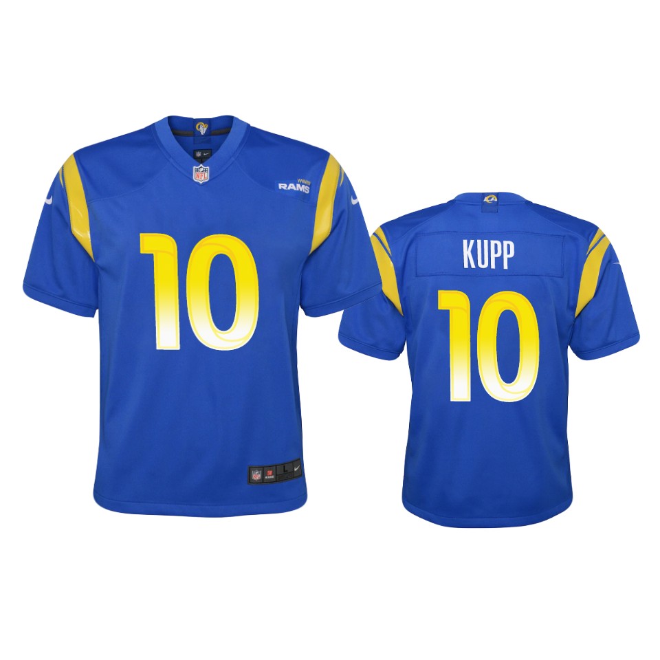 Los Angeles Rams #10 Cooper Kupp Youth Game Jersey - Royal cheap jerseys for sale - CheapJerseys.Shop