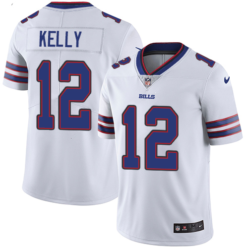 Bills #12 Jim Kelly White Men's Stitched Vapor Untouchable Limited Jersey cheap jerseys for sale - CheapJerseys.Shop