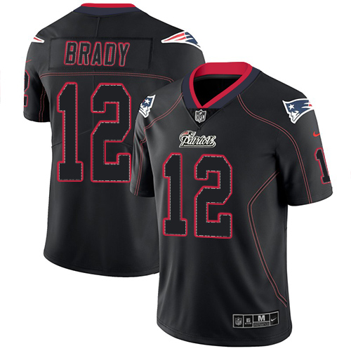 Patriots #12 Tom Brady Lights Out Black Men's Stitched Limited Rush Jersey cheap jerseys for sale - CheapJerseys.Shop