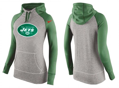 Women's New York Jets Performance Hoodie Grey & Green_2 cheap jerseys for sale - CheapJerseys.Shop