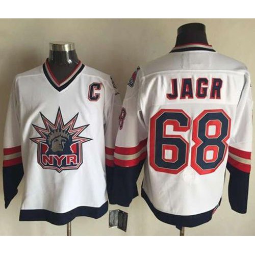 New York Rangers #68 Jaromir Jagr White CCM Statue of Liberty Stitched Jersey Men's cheap jerseys for sale - CheapJerseys.Shop