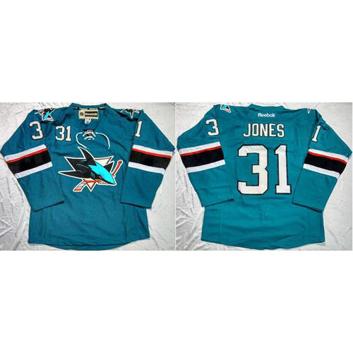 San Jose Sharks #31 Martin Jones Teal Home Stitched Jersey Men's cheap jerseys for sale - CheapJerseys.Shop